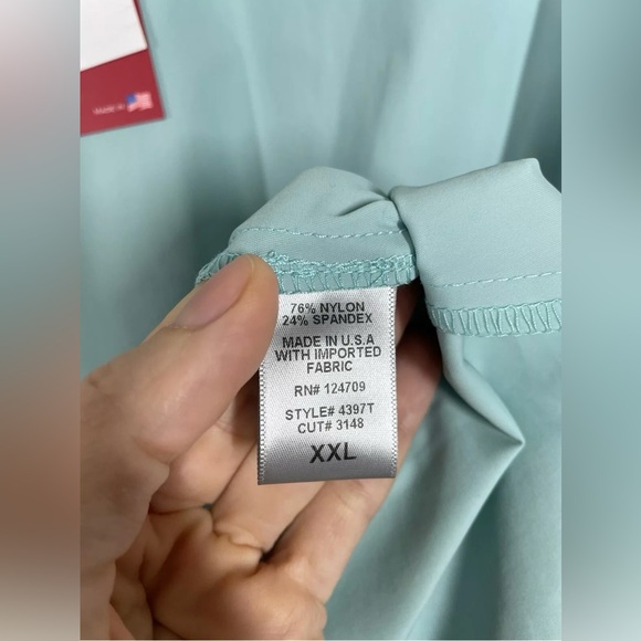 H P 🎉❣️NWT IC Collection Connie K Pleat Tunic Long Sleeve Aquamarine - Picture 10 of 12